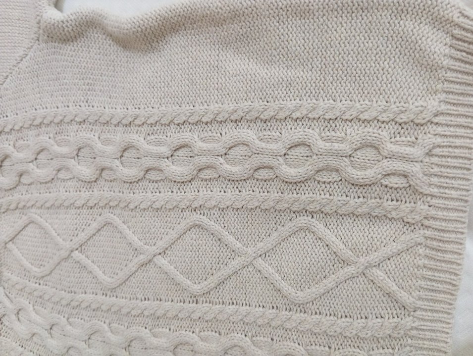 Erkek Çocuk Bej Örgü Uzun Kollu Triko Kazak - Görsel 5