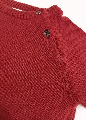 Bordo Erkek Çocuk Bisiklet Yaka Kazak - Görsel 5