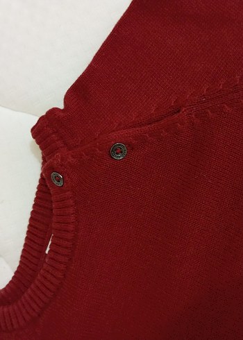 Bordo Erkek Çocuk Bisiklet Yaka Kazak - Görsel 6