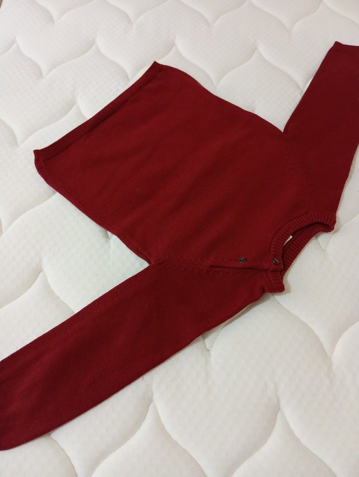 Bordo Erkek Çocuk Bisiklet Yaka Kazak - Görsel 3