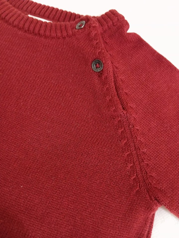 Bordo Erkek Çocuk Bisiklet Yaka Kazak - Görsel 5