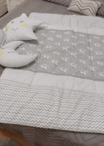 Mavi Baskılı Bebek Uyku Seti - Görsel 6