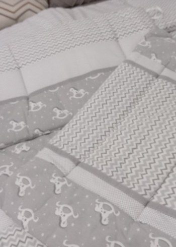 Mavi Baskılı Bebek Uyku Seti - Görsel 10