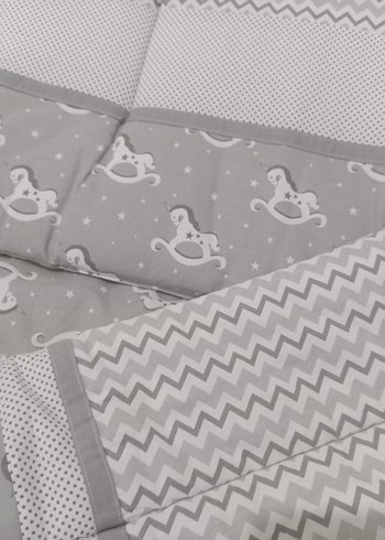 Mavi Baskılı Bebek Uyku Seti - Görsel 13