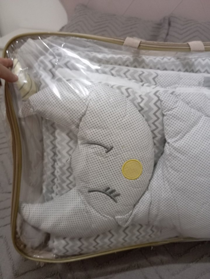 Mavi Baskılı Bebek Uyku Seti - Görsel 4