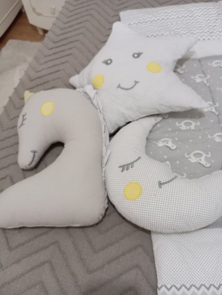 Mavi Baskılı Bebek Uyku Seti - Görsel 5