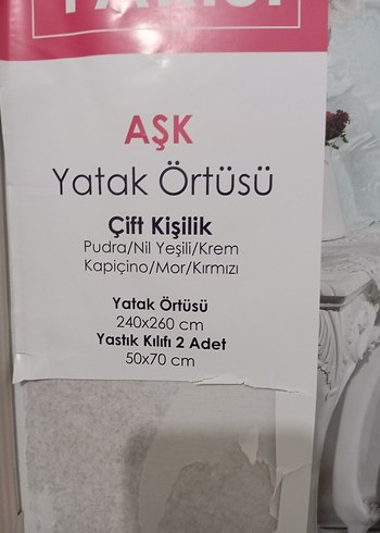 Pastel pudra kendinden desenli Yatak Örtüsü - Görsel 7