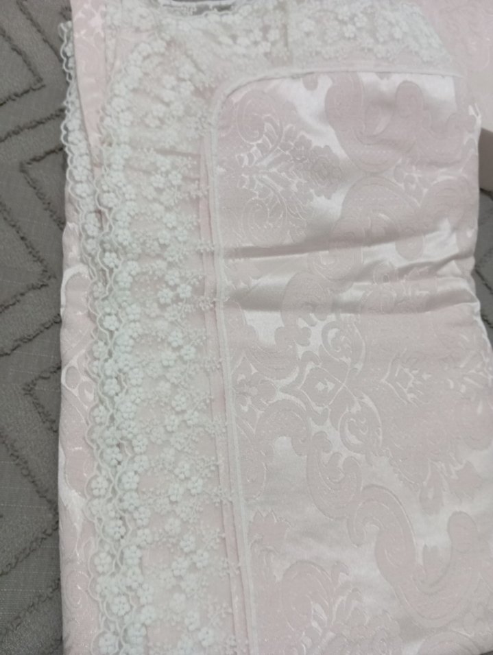 Pastel pudra kendinden desenli Yatak Örtüsü - Görsel 2