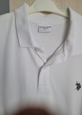 Erkek Beyaz Polo Yaka Pamuklu Tişört - Görsel 2