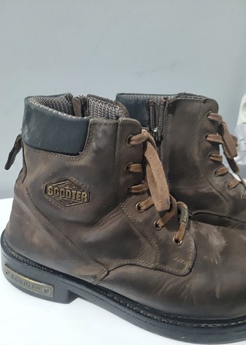 Kahverengi Deri Erkek Biker Botları - Görsel 2