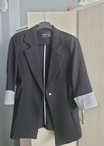 Düğmeli Siyah Kadın Blazer Ceket - Görsel 2