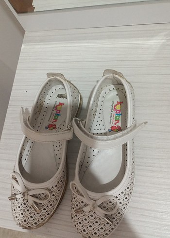 Kız Çocuk Beyaz Dantel Detaylı Babet - Görsel 2