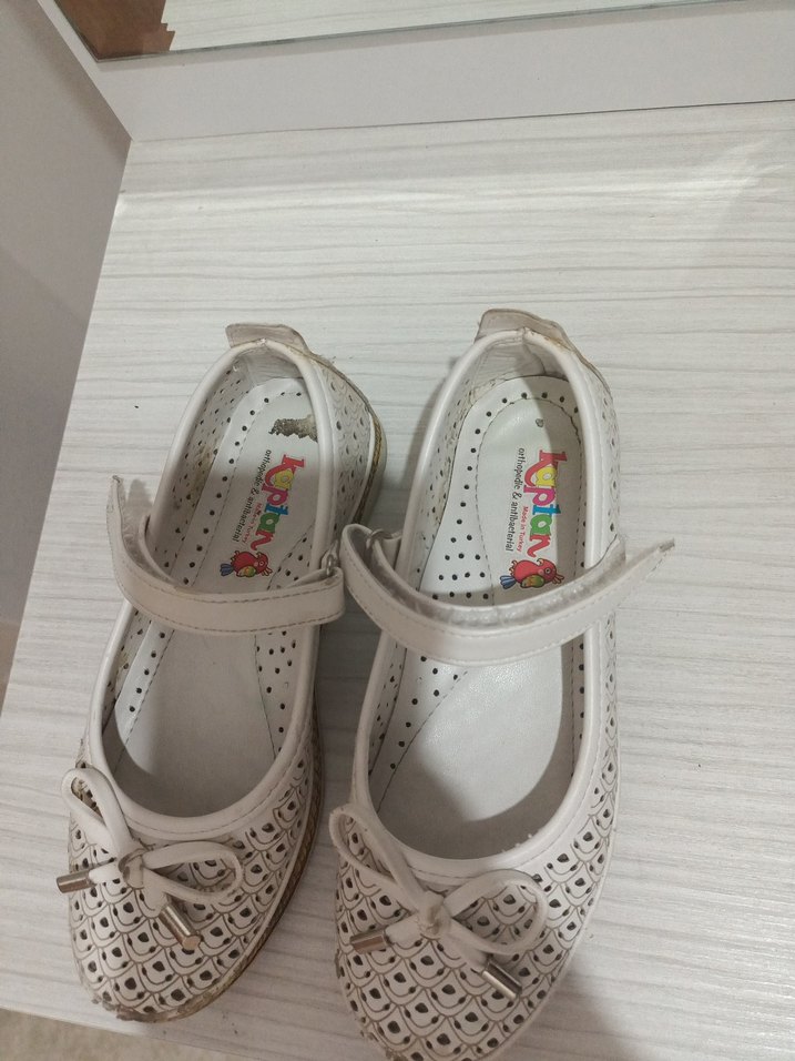 Kız Çocuk Beyaz Dantel Detaylı Babet - Görsel 2