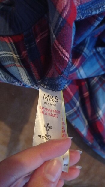 l Beden M&S Ekose desenli pijama altı