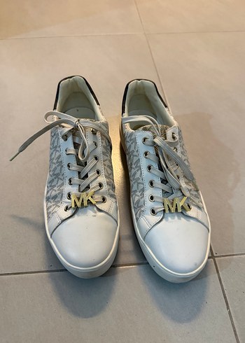 Michael Kors Mk Monogramli Beyaz Sneaker Orijinal