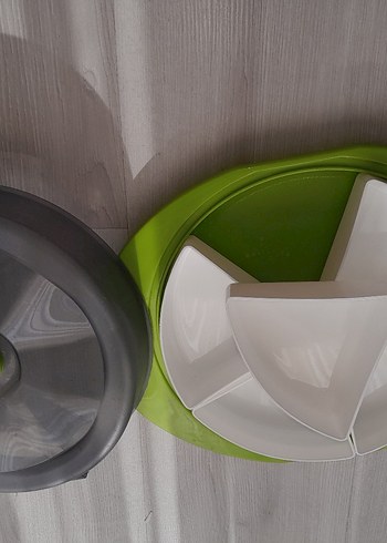 diğer Beden Bölmeli Gri yesil beyaz Kapaklı kahvaltı saklama kabı