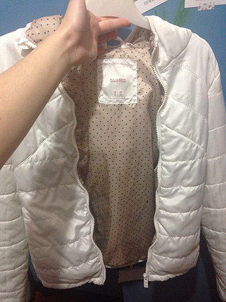 Pull and Bear Pull and Bear Beyaz Şişme Mont