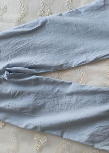 LC Waikiki Kadın Mavi Keten Midi Jean