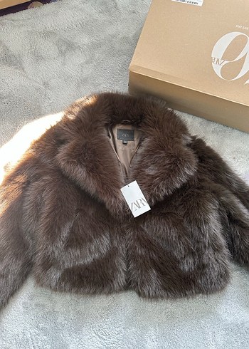 Kahverengi Kürk Detaylı Midi Kadın Mont - Görsel 3