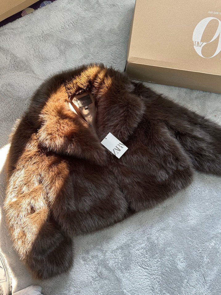 Kahverengi Kürk Detaylı Midi Kadın Mont - Görsel 2