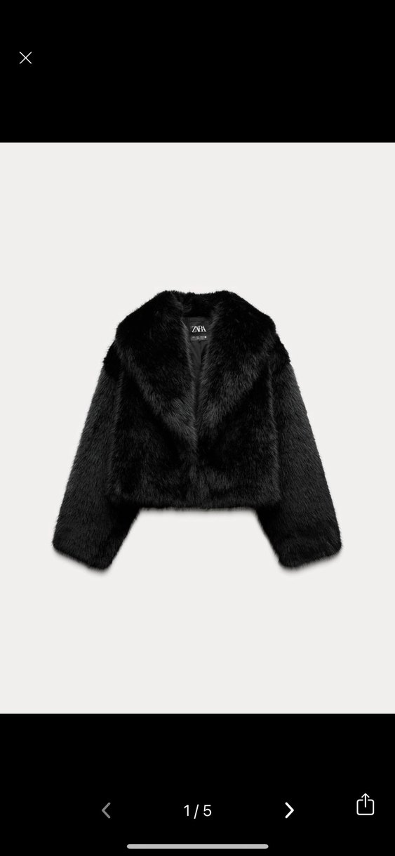 Siyah Kürk Detaylı Mini Kadın Mont - Görsel 2