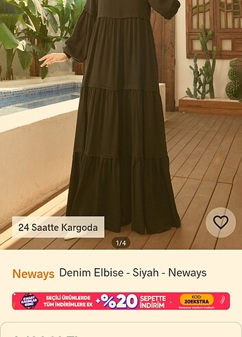 46 Beden siyah Renk Neways elbise