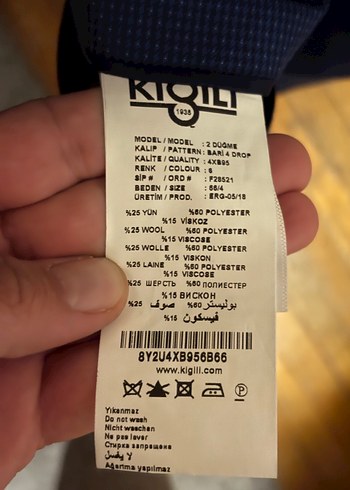 Kiğılı Ceket Lacivert Ekoseli - Görsel 2