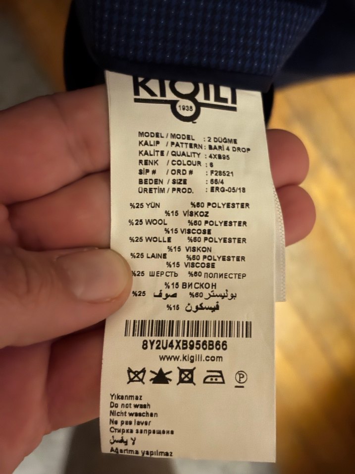 Kiğılı Ceket Lacivert Ekoseli - Görsel 2