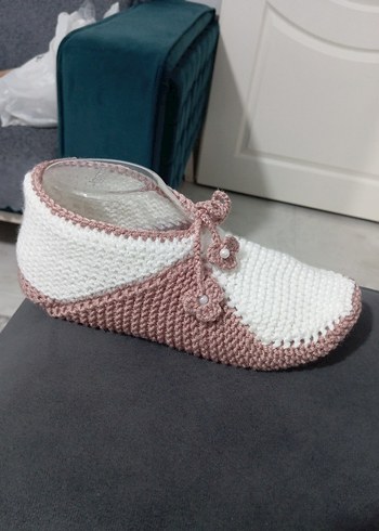 Diğer Beyaz Örgü Stiletto Topuklu Kadın patik