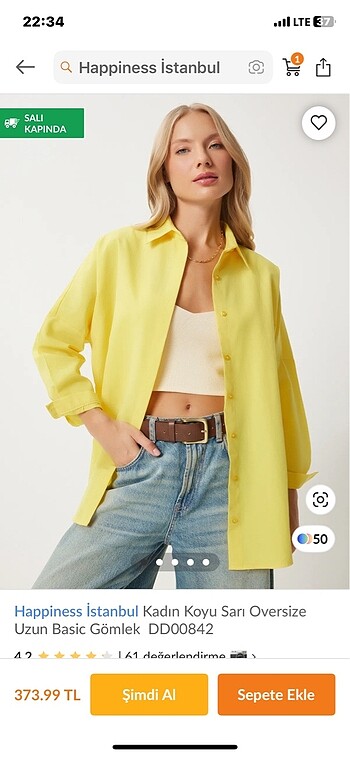 Happiness İstanbul Oversize gömlek