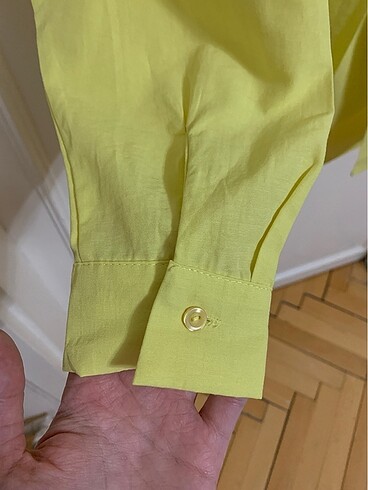 38 Beden sarı Renk Happiness İstanbul Oversize gömlek