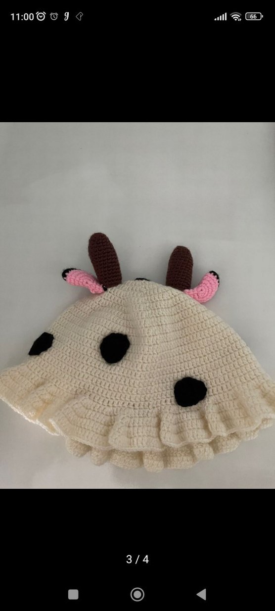 Örme inekli şapka  - Görsel 3