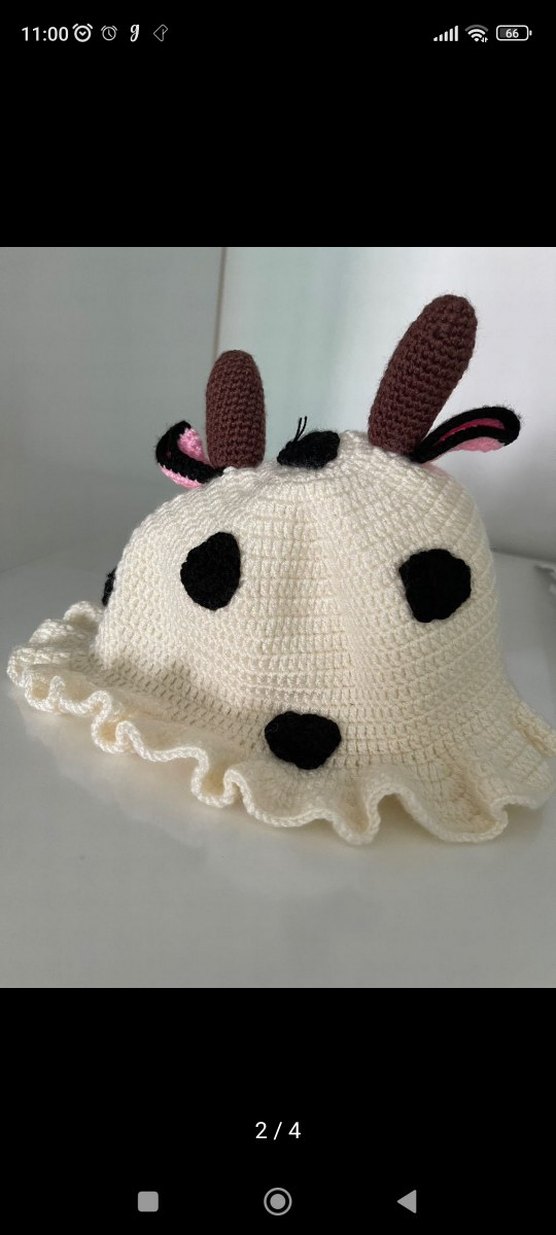 Örme inekli şapka  - Görsel 2