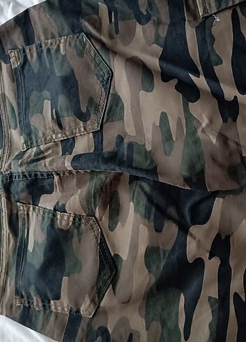 xl Beden çeşitli Renk Asker desenli kargo pantolon 