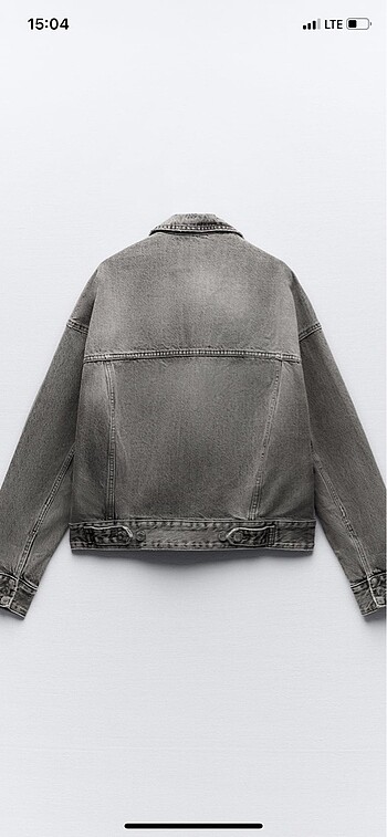 Zara Zara Trf Gri Denim Kot Ceket XL-XXL