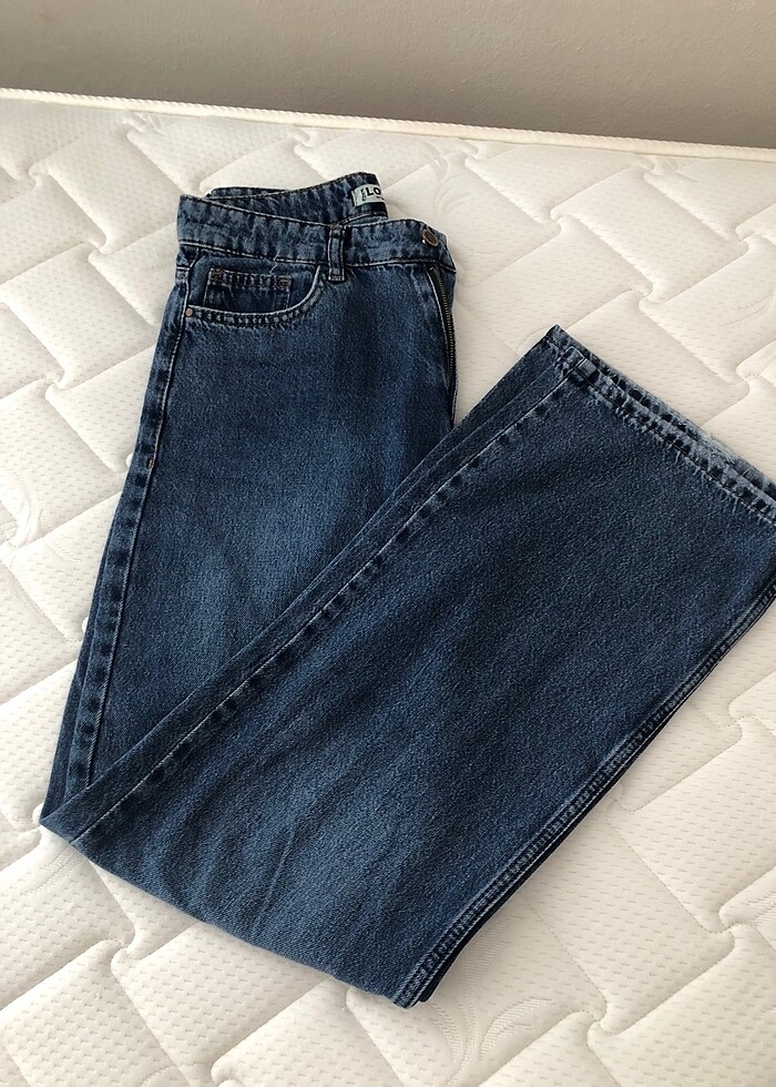 Bol paça ince kumaş kot - Görsel 2