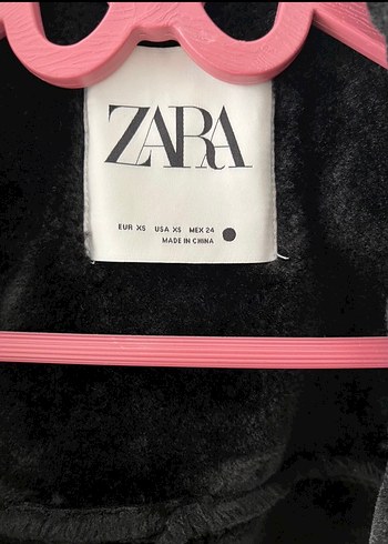 Zara Zara Kürklü Siyah Deri Biker Yelek