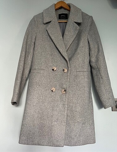 Stradivarius Gri Kaban