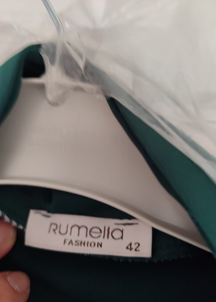 saten uzun elbise yeşil - Görsel 2