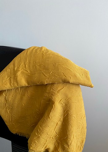 Hardal Sarı Bambu Şal - Görsel 2