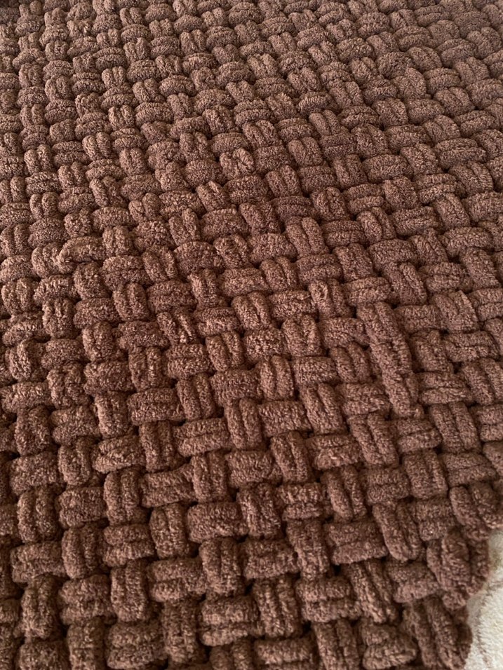 kahverengi kalpli puffy battaniye - Görsel 2