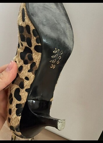 39 Beden kahverengi Renk Leopar sitiletto
