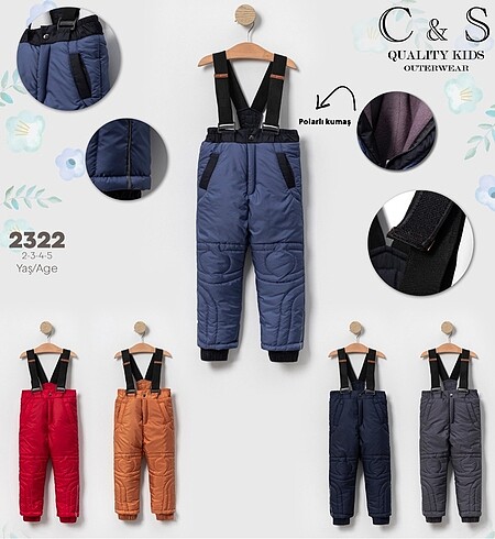Askılı Çocuk Kayak Pantolonu