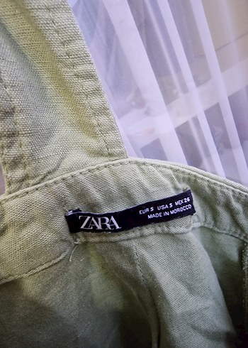 Keten Düğmeli Askılı Tulum - Görsel 2