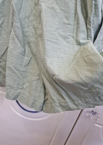 Keten Düğmeli Askılı Tulum - Görsel 4