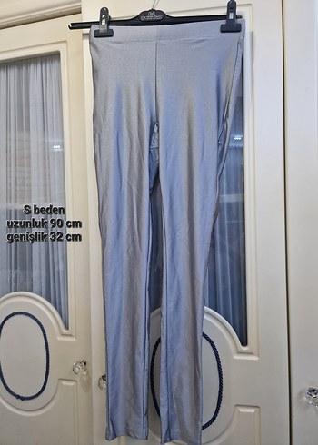 Gri Dar Kesim Midi Kadın Tayt