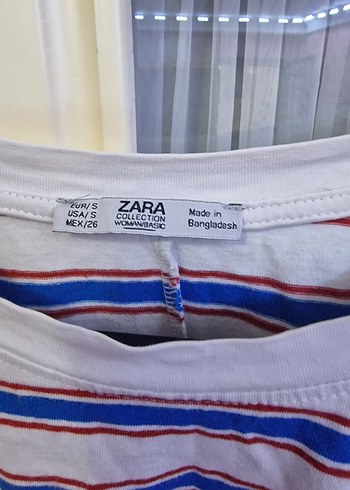 s Beden Mavi Çizgili Kısa Kollu Tişört