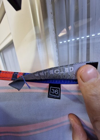 Çizgili V Yaka Uzun Hamile Elbisesi - Görsel 3