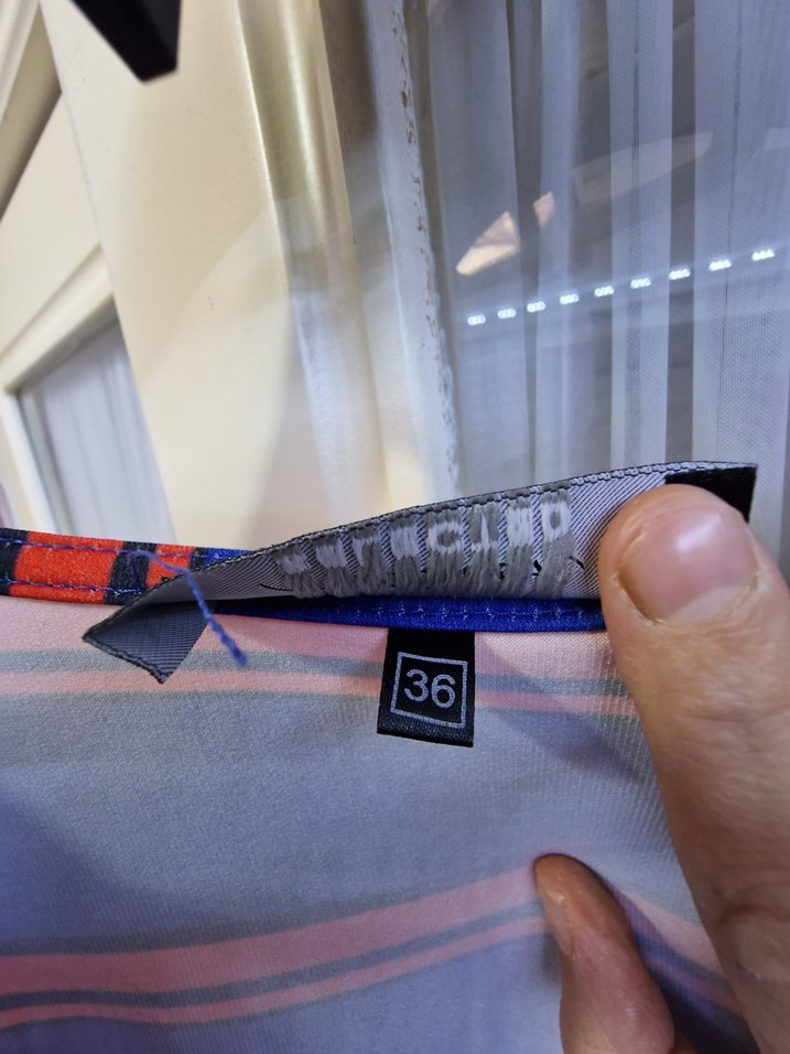 Çizgili V Yaka Uzun Hamile Elbisesi - Görsel 3