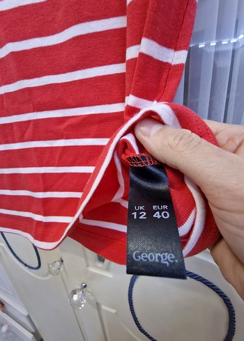 Kırmızı Çizgili Hamile Tişörtü - Görsel 2